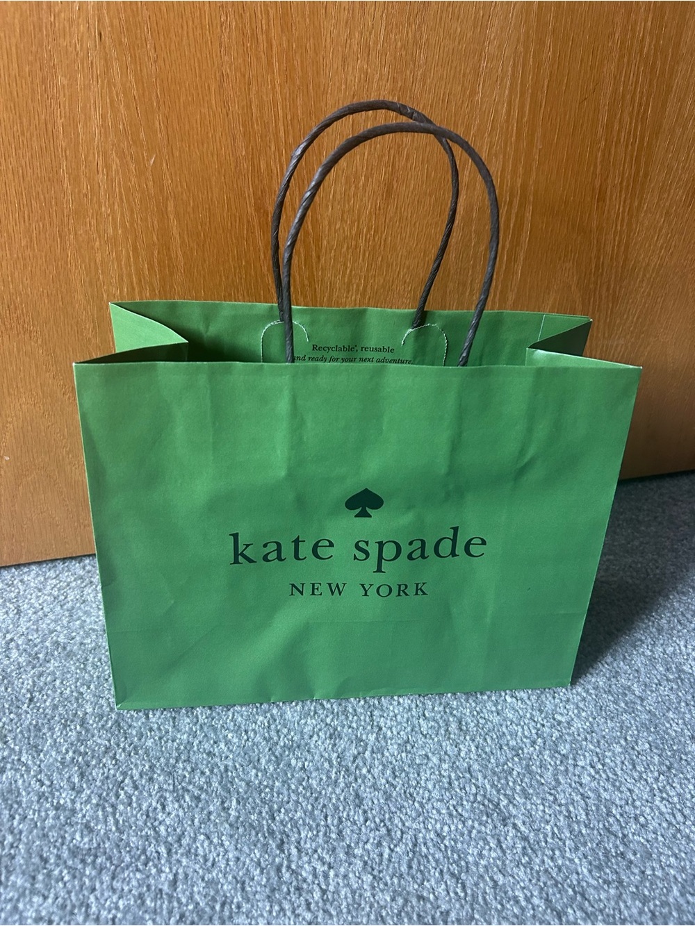 kate spade Green and Black Polka Dot Paper Shopping Bags - Picture 4 of 4